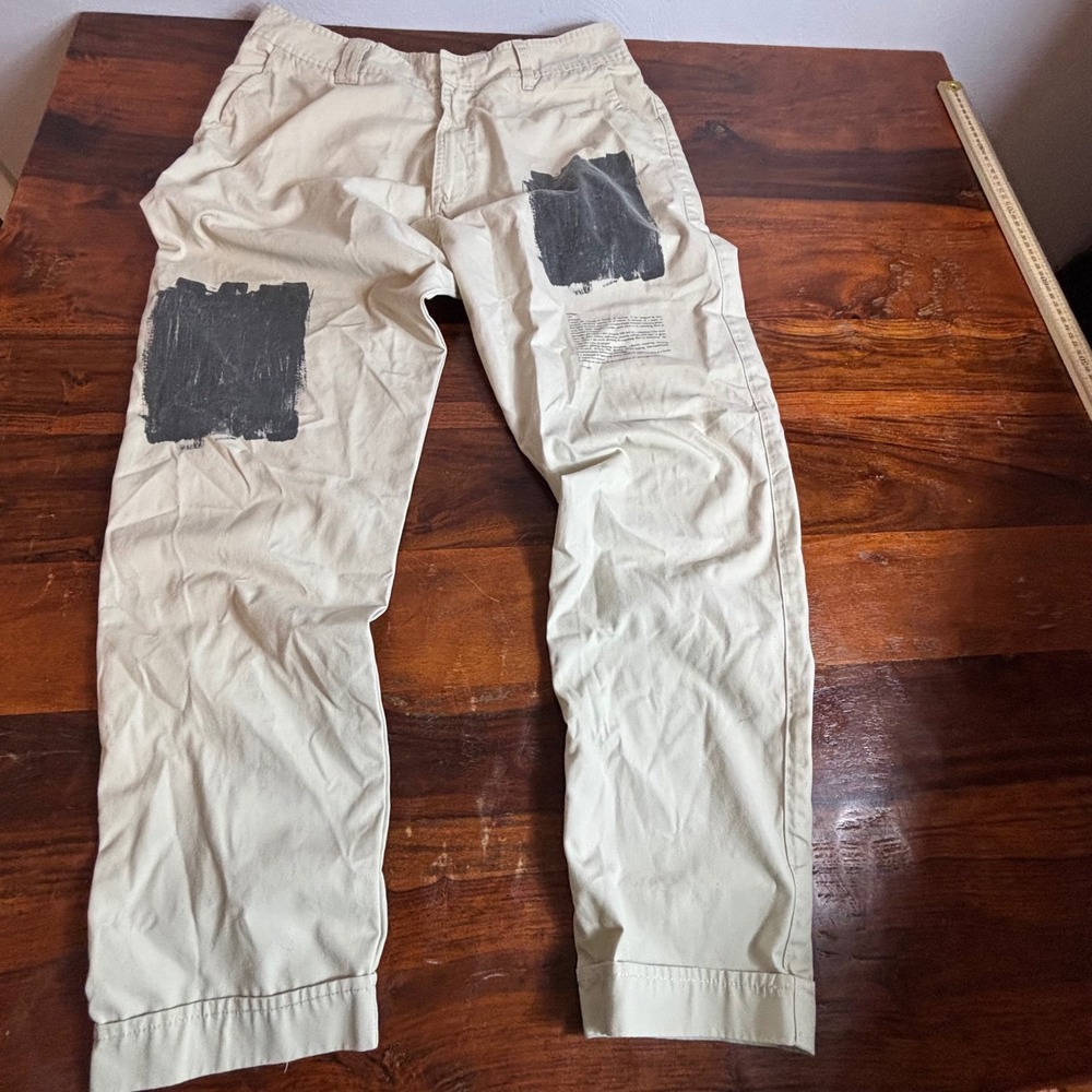 I Love Ugly Khaki Graphic Art Chinos Intrigue Definition Pants 30 Waist